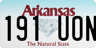 AR license plate 191UON