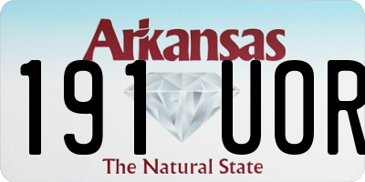 AR license plate 191UOR