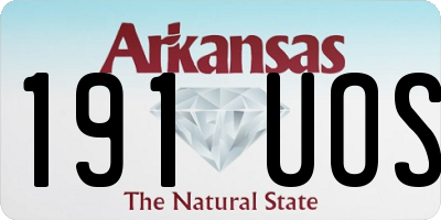 AR license plate 191UOS