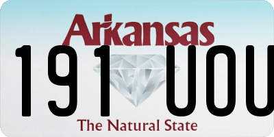 AR license plate 191UOU