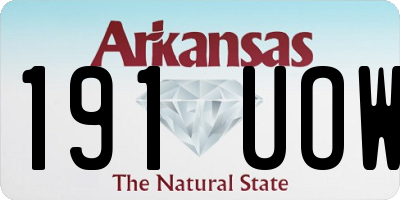AR license plate 191UOW
