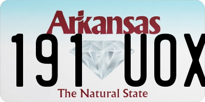AR license plate 191UOX