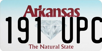 AR license plate 191UPC