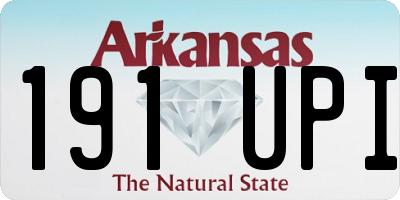 AR license plate 191UPI