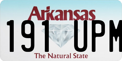 AR license plate 191UPM