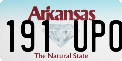 AR license plate 191UPO