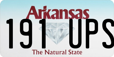 AR license plate 191UPS