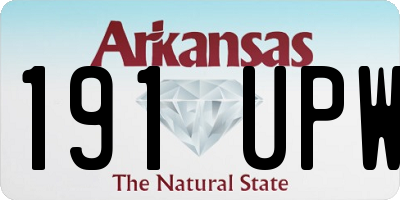 AR license plate 191UPW