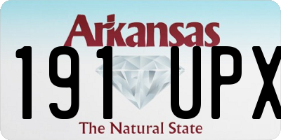 AR license plate 191UPX