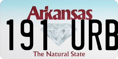 AR license plate 191URB