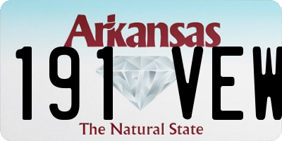AR license plate 191VEW