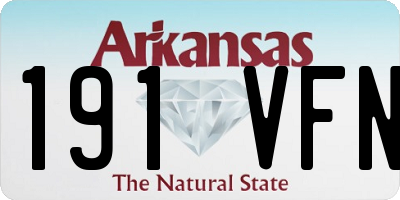 AR license plate 191VFN
