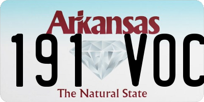 AR license plate 191VOC