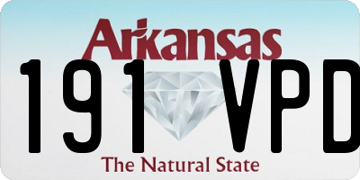 AR license plate 191VPD