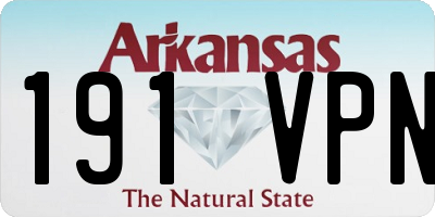 AR license plate 191VPN