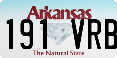 AR license plate 191VRB