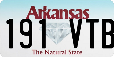 AR license plate 191VTB