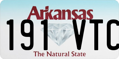 AR license plate 191VTC