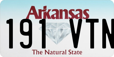 AR license plate 191VTN