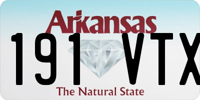 AR license plate 191VTX