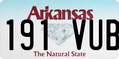 AR license plate 191VUB