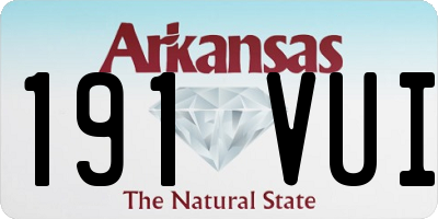 AR license plate 191VUI
