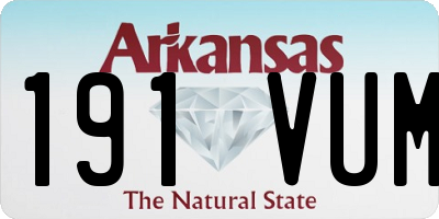 AR license plate 191VUM