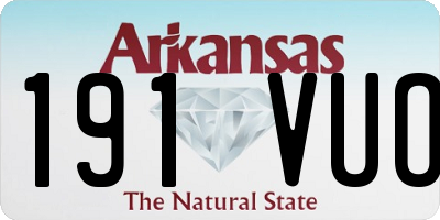 AR license plate 191VUO
