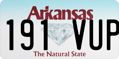 AR license plate 191VUP
