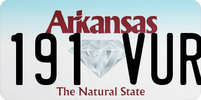 AR license plate 191VUR