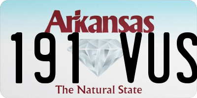 AR license plate 191VUS