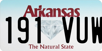 AR license plate 191VUW