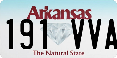 AR license plate 191VVA