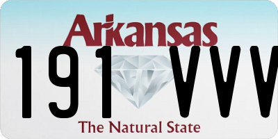 AR license plate 191VVV