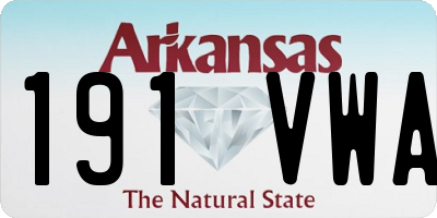 AR license plate 191VWA