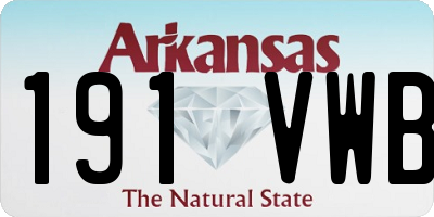AR license plate 191VWB