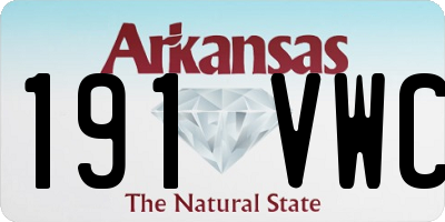 AR license plate 191VWC