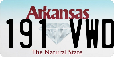 AR license plate 191VWD