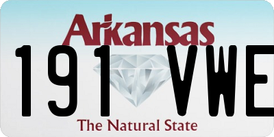 AR license plate 191VWE