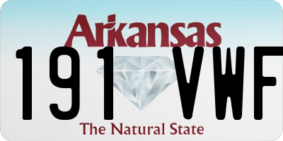 AR license plate 191VWF