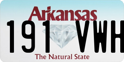 AR license plate 191VWH