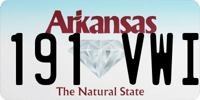 AR license plate 191VWI