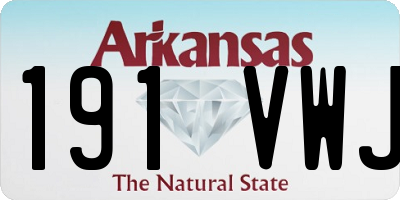 AR license plate 191VWJ