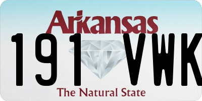 AR license plate 191VWK