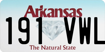 AR license plate 191VWL