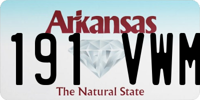 AR license plate 191VWM