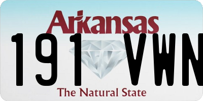 AR license plate 191VWN