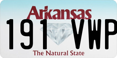 AR license plate 191VWP