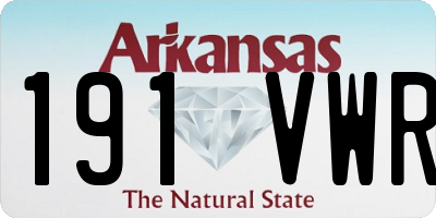 AR license plate 191VWR
