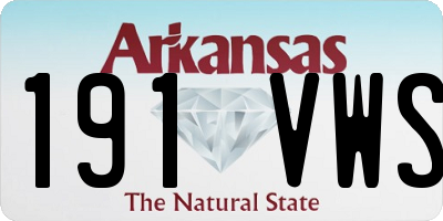 AR license plate 191VWS
